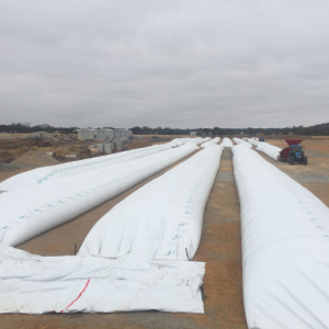 Grain King silo storage bags used for on-farm grain storage